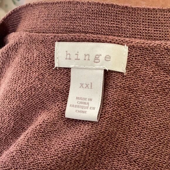 Hinge Puff Sleeve Cardigan Sweater Women’s XXL Nutmeg Brown - Picture 7 of 8
